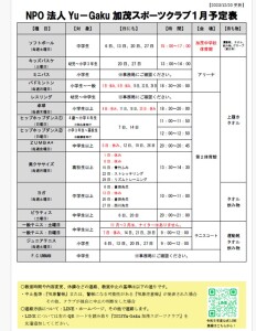 1月日程表画像